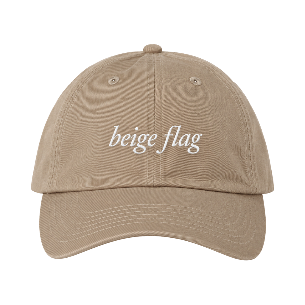 Beige Flag Dad Hat
