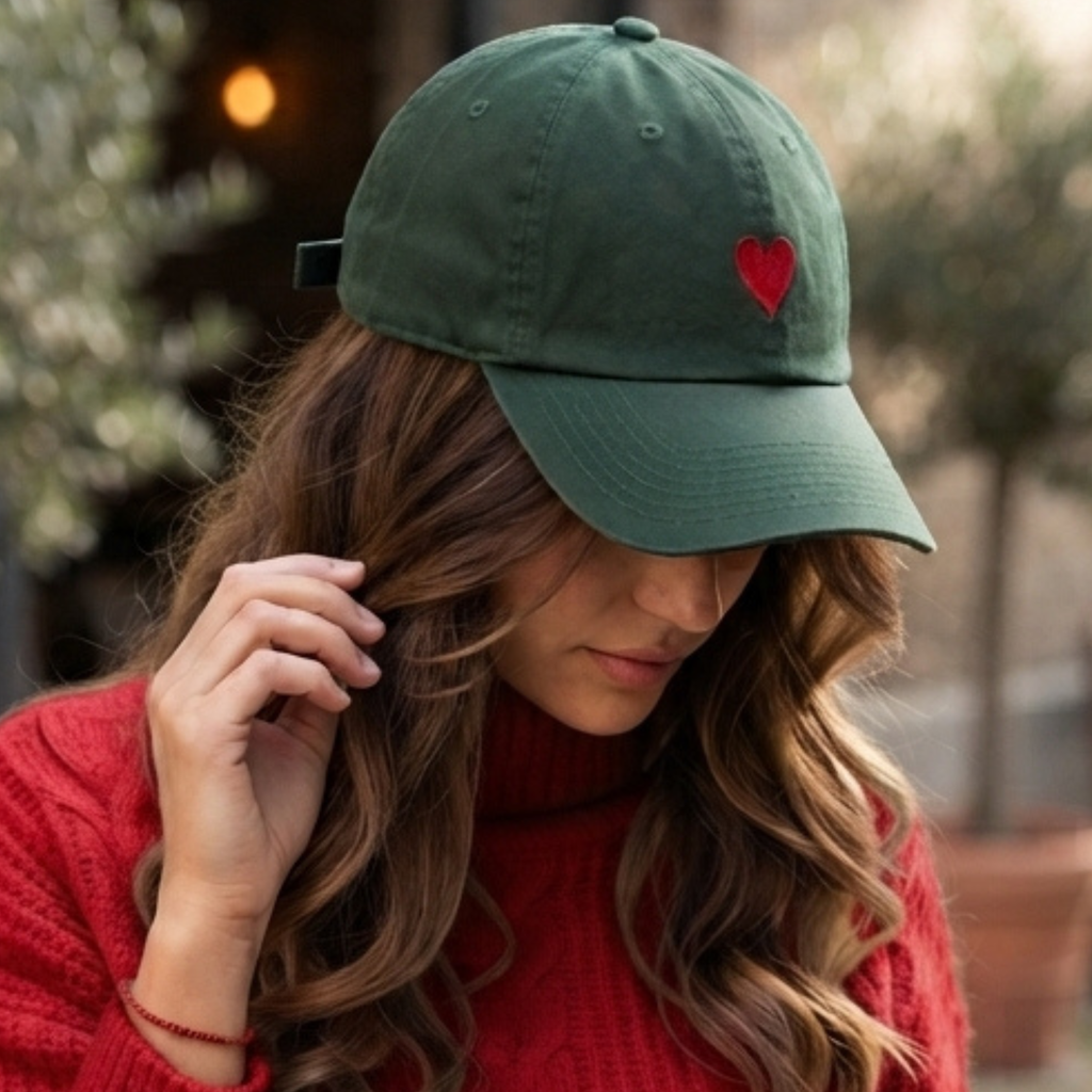 Grinch Heart Dad Hat