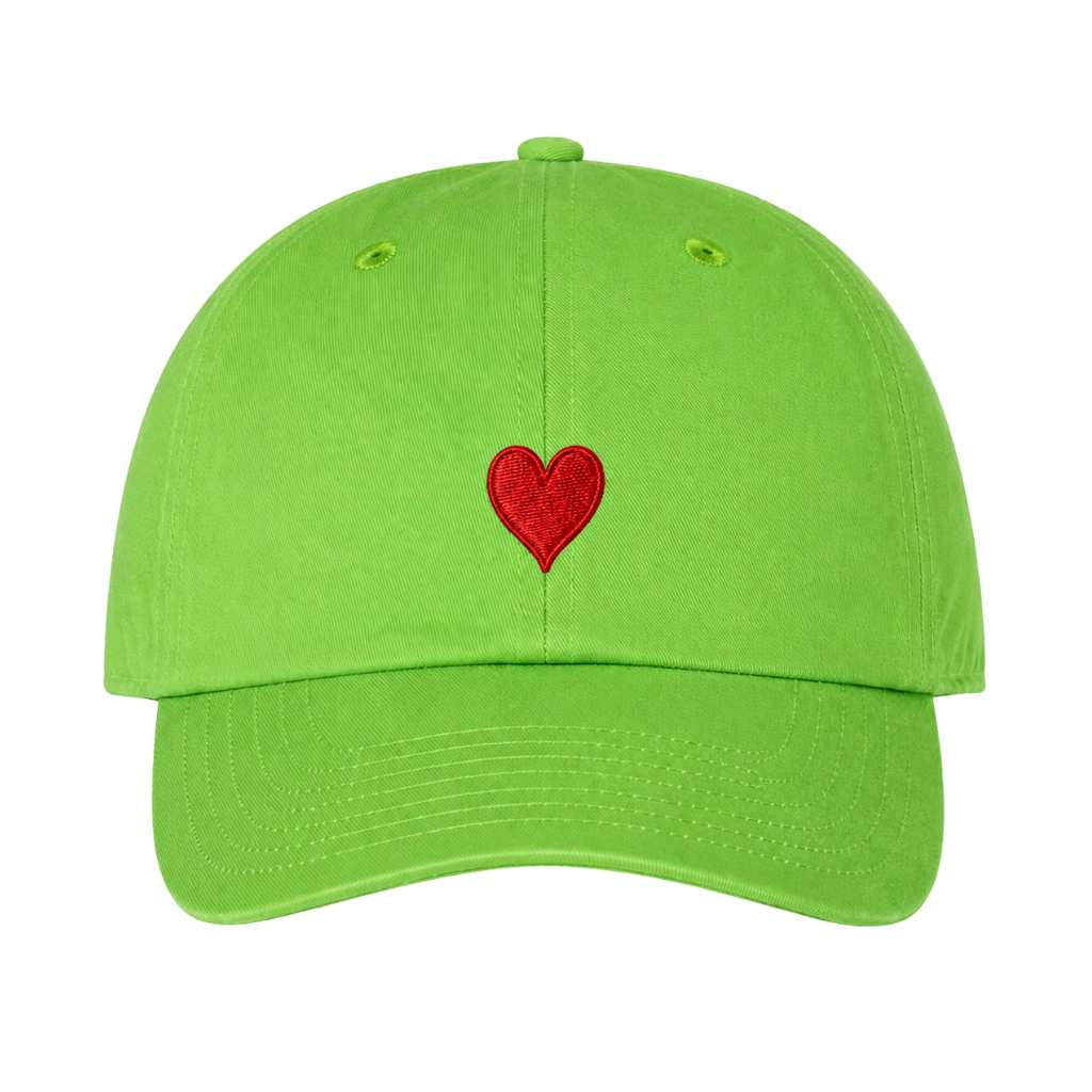 Grinch Heart Dad Hat